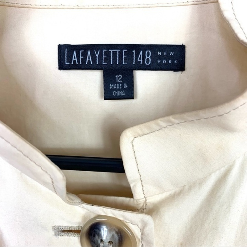 Lafayette 148 Women’s Blazer Cream Buttons Sz 12 - Picture 8 of 8